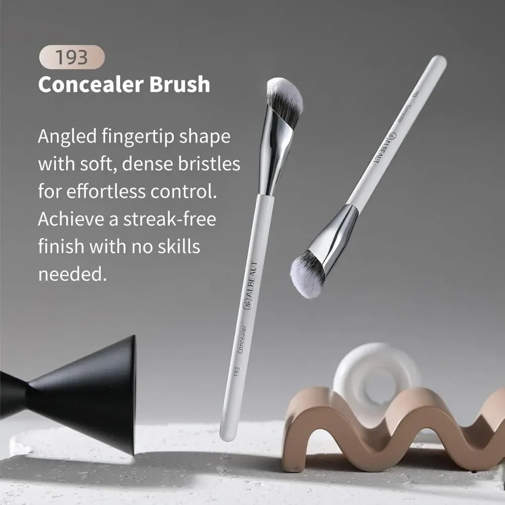 193 White Angled Under Eye Makeup Precision Face Blending concealer brush